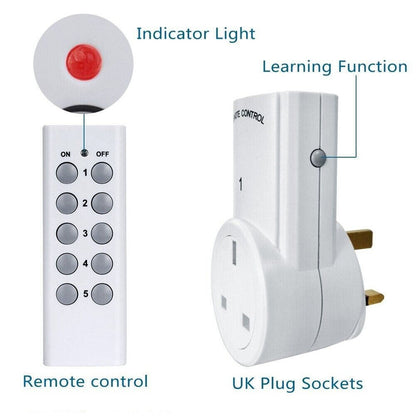 Remote Control Socket 5 Sockets 2 Remote Controls