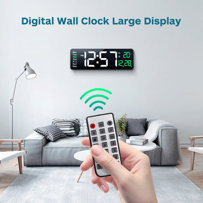 UK 16-inch LED Digital Clock With Battery