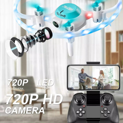UK 4DRC V5 Kids And Beginners Mini RC Drone RC Quadcopter With 720P HD Wide Angle Camera, Drones Suitable For Children And Beginners