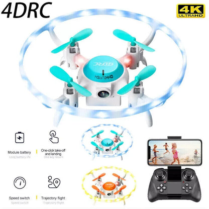 UK 4DRC V5 Kids And Beginners Mini RC Drone RC Quadcopter With 720P HD Wide Angle Camera, Drones Suitable For Children And Beginners